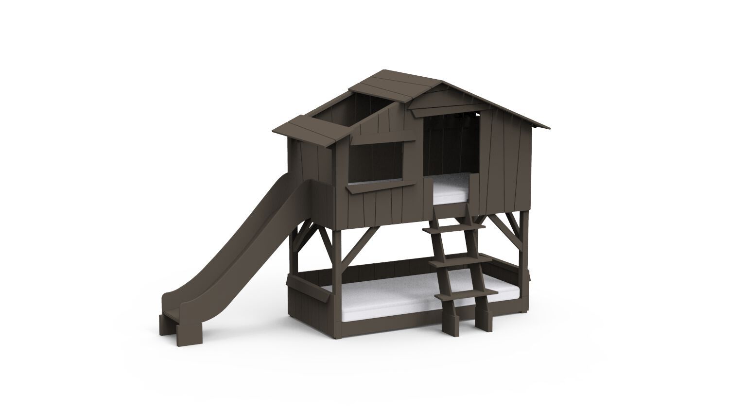 МДФ двухъярусная кровать с горкой Mathy by Bols TREEHOUSE BEDS &amp ARCH-00072798 - Вид №6