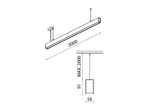 Алюминиевый светодиодный подвесной светильник Arkoslight Fifty + Suspension ARCH-00032986 - Вид №5