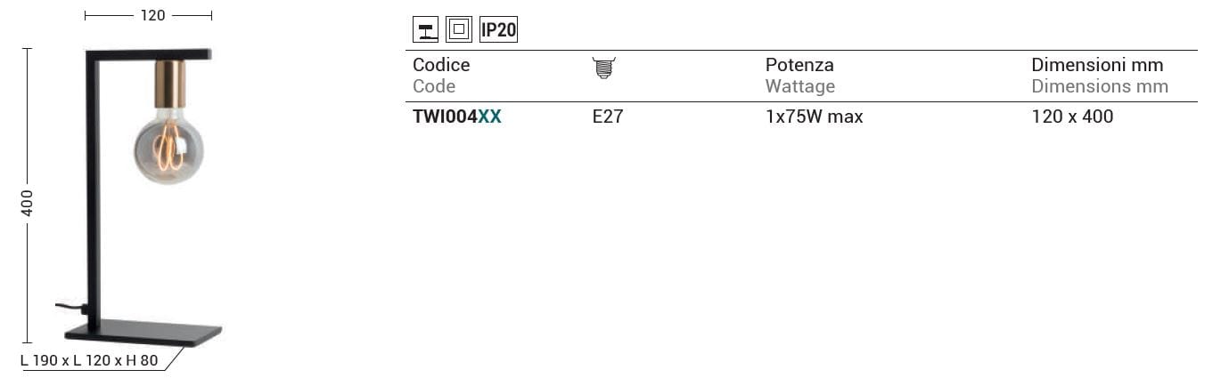 Металлическая настольная лампа Rossini Illuminazione ARCH-00131533 - Вид №4