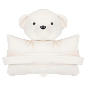 Подушка декоративная белая "Мишка", ткань лепесток жасмина, завязки 35 см LESET  00-3833162 Белый