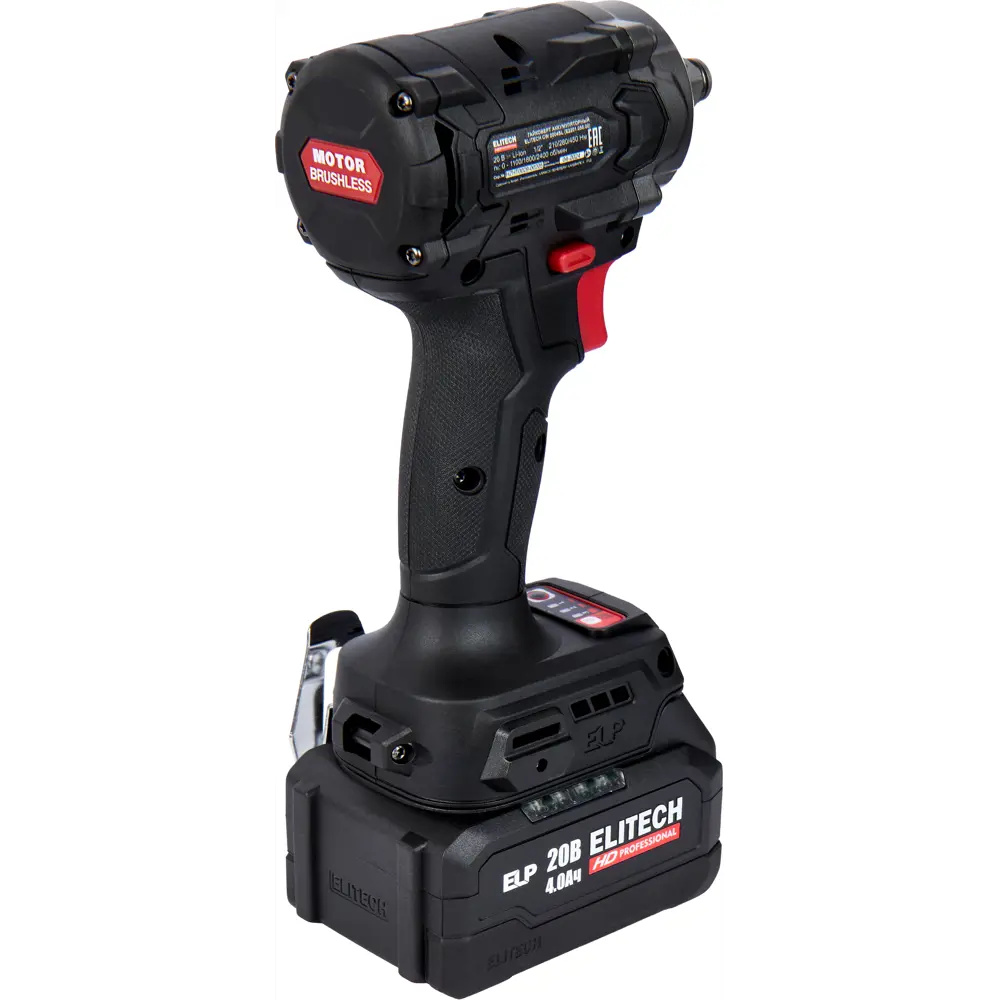 Аккумуляторный гайковерт Elitech HD CW2004SL с бесщеточным двигателем 450 Нм 89399184 STLM-1568340 - Вид №4