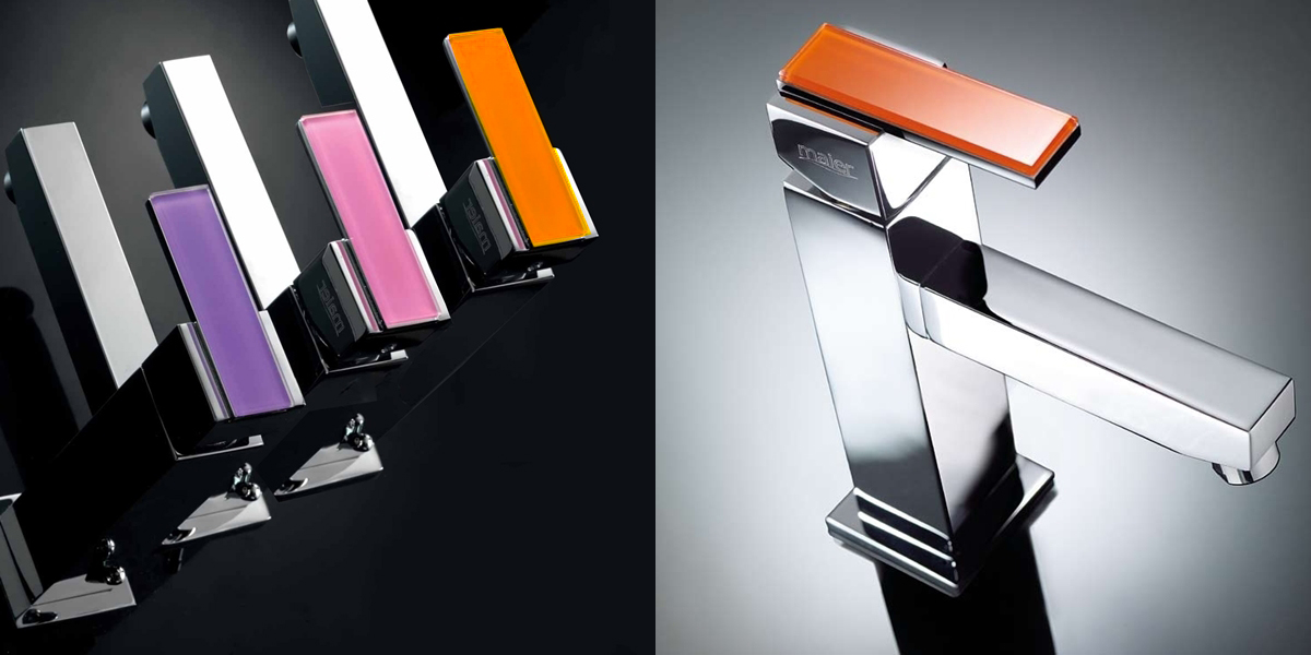 Однорычажный смеситель для раковины с клапаном клик-клак 50.004C MAIER KROMATIC KUADRAT 50004C - Вид №3