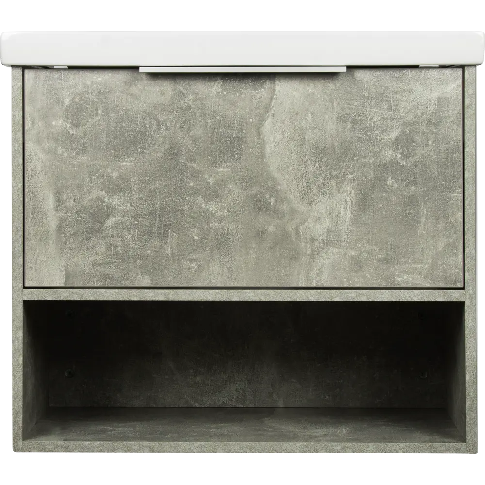 Тумба под раковину подвесная «Дана» 70 см цвет серый цемент SANFLOR STLM-2119134