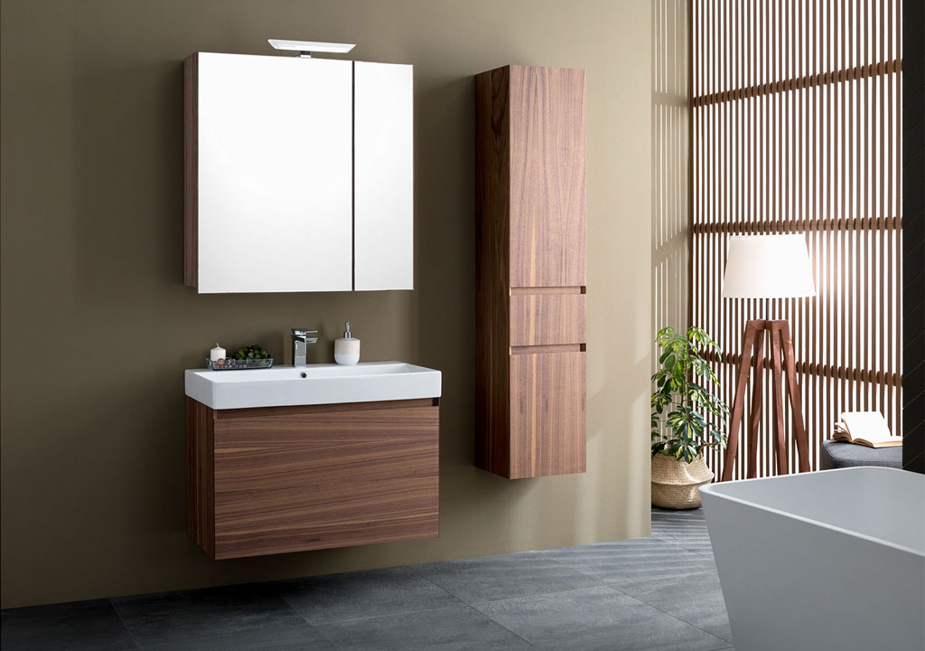 Тумба с раковиной Aquanet Нью-Йорк 85 орех 0020394700198208 - Вид №5