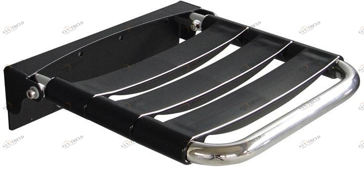 Goman Складное сиденье для душа из полированной нержавеющей стали и полипропилена Leonardo deluxe Leo-x818/35