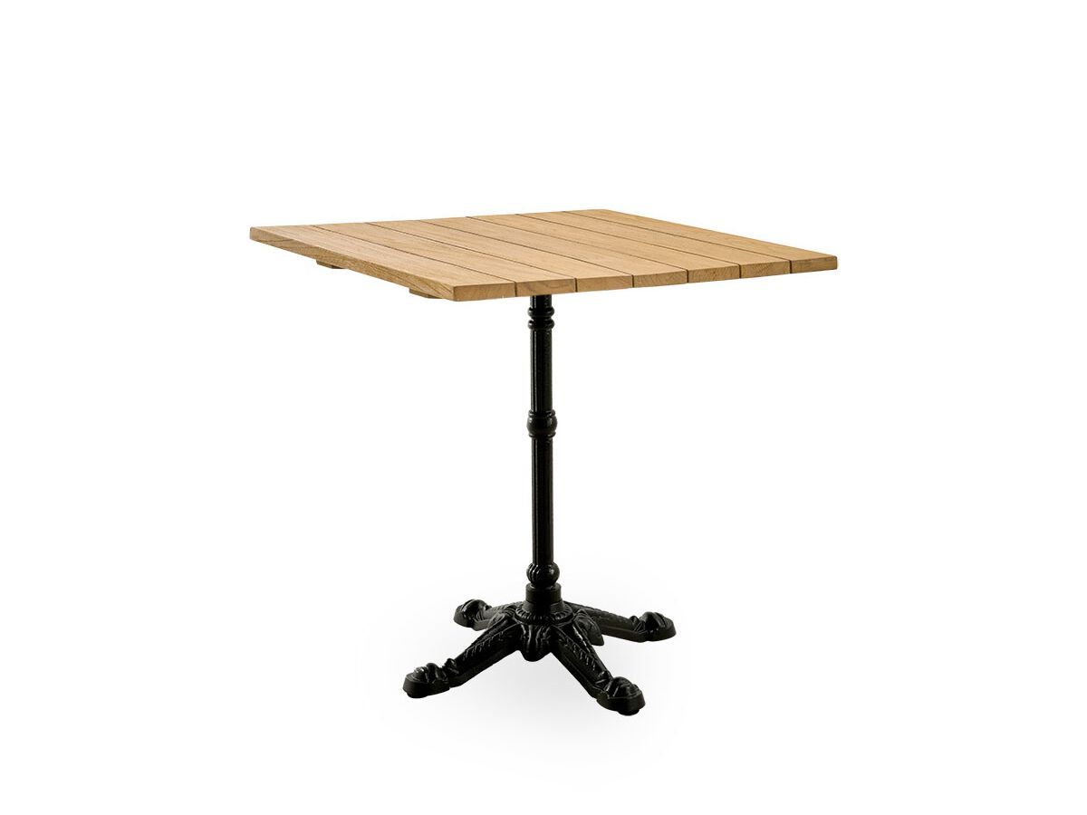Квадратный стол из тика и чугуна Sika Design Alu Affäire ARCH-00028261 - Вид №1