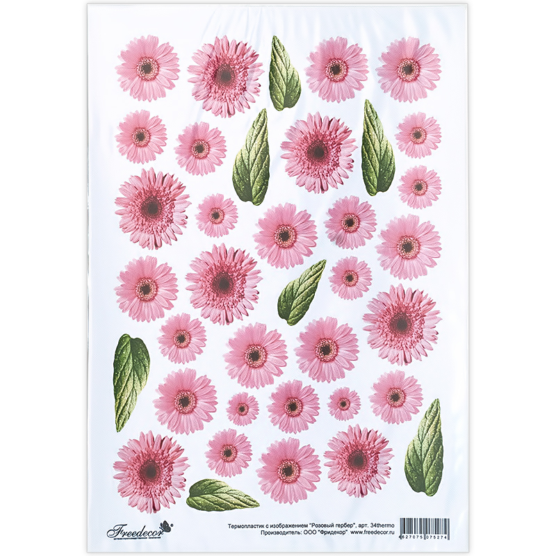 34thermo Термопластик для моделирования с печатью "Герберы" Freedecor 