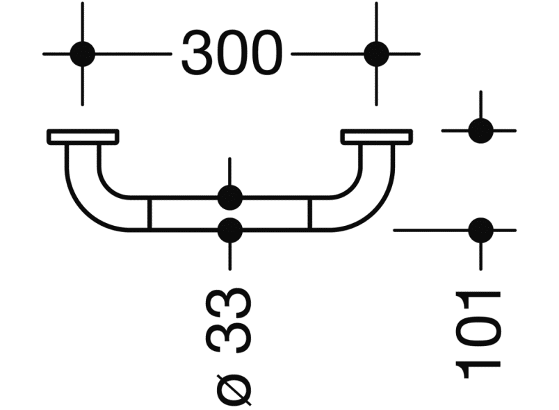 801.36.8100 Поручень с опорной нагрузкой до 300 кг HEWI Adipositas  - Вид №4