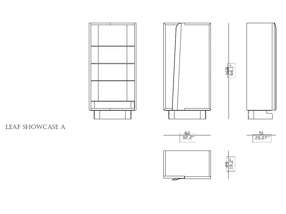 Витрина из дерева и стекла со встроенным освещением Enne Leaf ARCH-00041111 - Вид №6