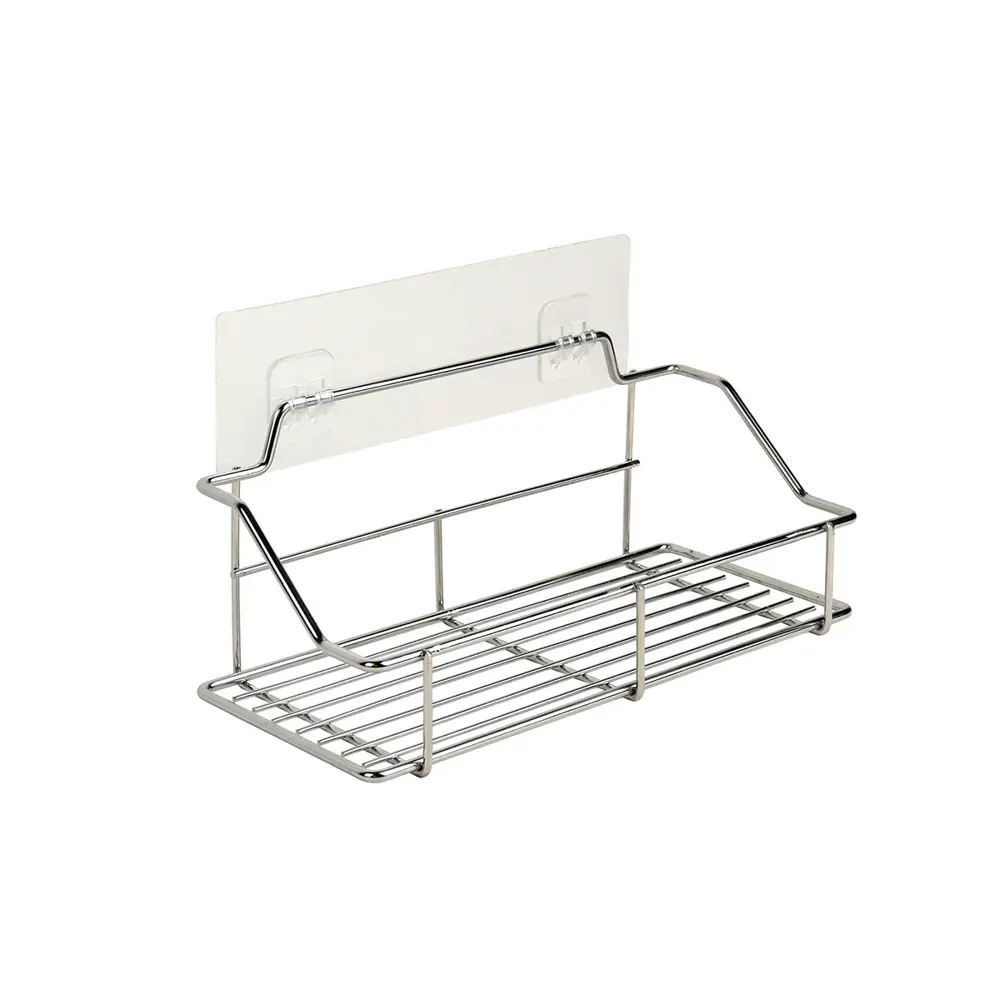 Полка для ванной Delphinium 11x22 см металл цвет хром Стандарт STLM-2149055