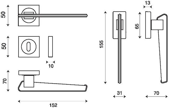 KLEIS Ручка из латуни с накладкой Tratto sun-id-1346864 - Вид №5