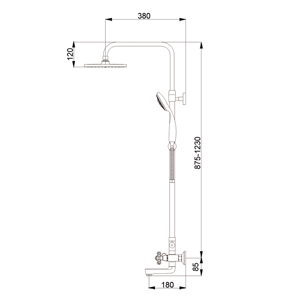 Душевая система Raiber R0802 R0802 Santreyd  - Вид №1
