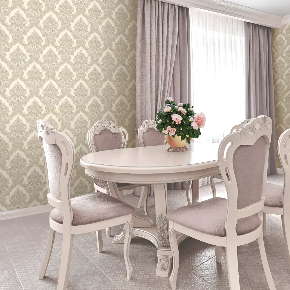 Обои флизелиновые OVK Desing Баккара бежевые 1.06 м 10180-05 82637402 STLM-2043634 OVK DESIGN - Вид №4