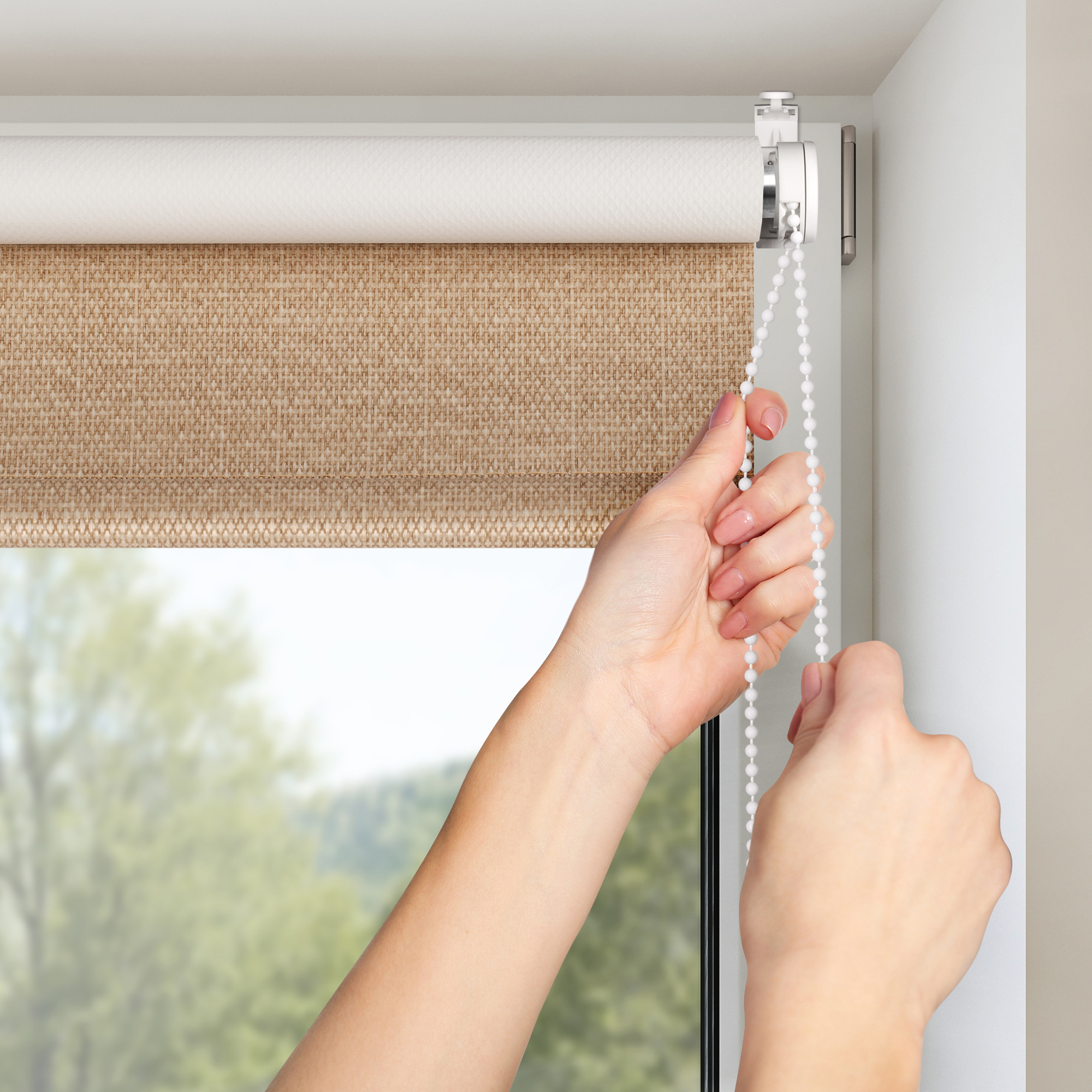 Рулонная штора PRAKTO Dublin с эффектом блэкаут, коричневая 80×250 см 82743474 STLM-0035304 - Вид №6