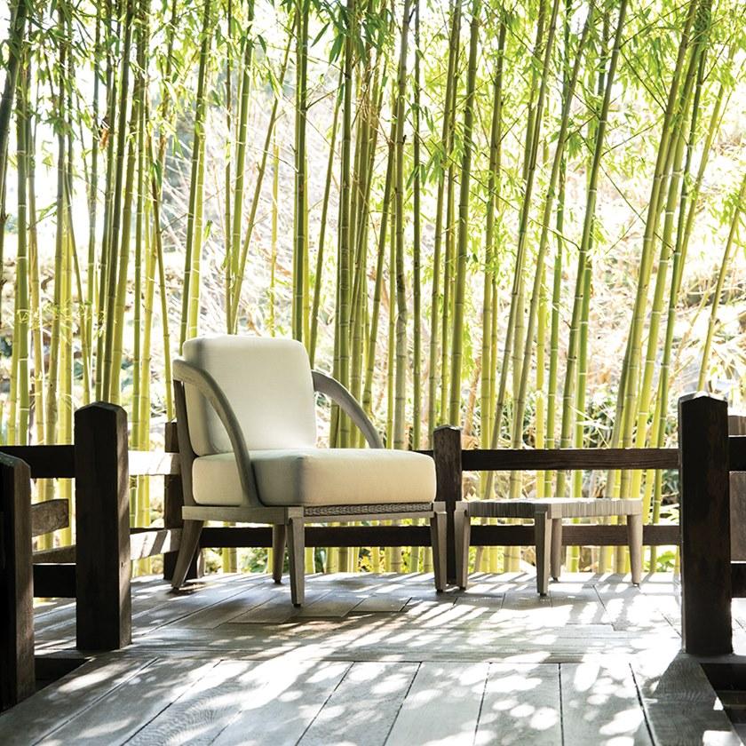 JANUS et Cie Прямоугольная подставка для ног из тика и janusfiber® Rock garden sun-id-1441066 - Вид №3