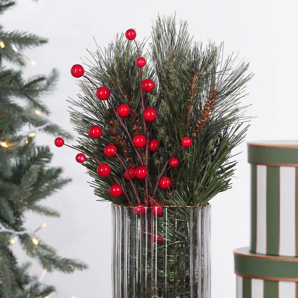85002888 Новогоднее украшение Ветка 50x22 см цвет красный STLM-1385535 Santreyd  - Вид №2
