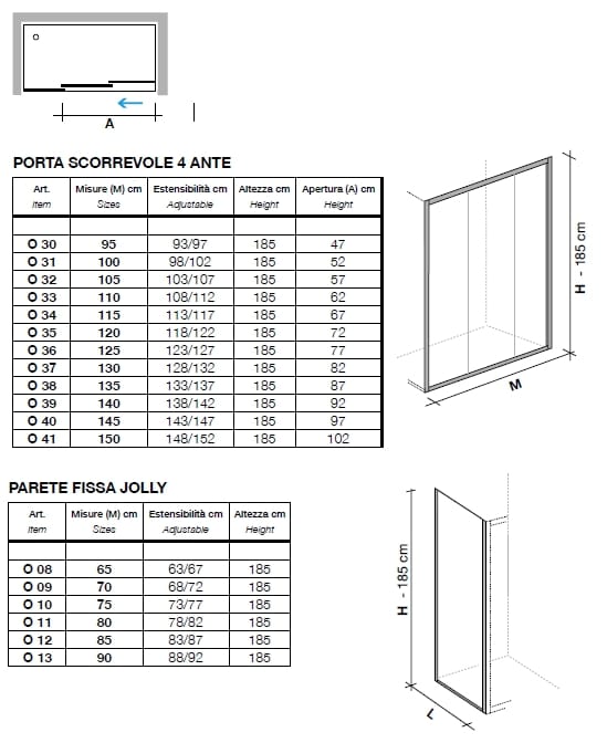 Хрустальная ниша душевая кабина с раздвижной дверью Metidea золото ARCH-00149751 - Вид №2