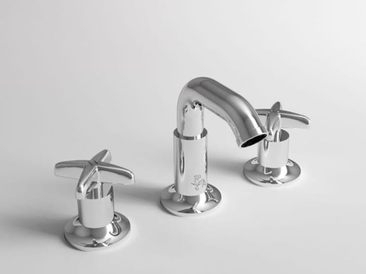 Смеситель для биде с 3 отверстиями для пола с отдельными розетками Park Avenue Cross ARCH-00132121 - Вид №1