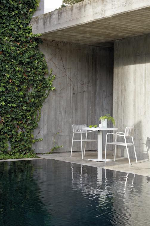 Стул белый веревка 11мм серебристый Manutti Echo MNST586 - Вид №7