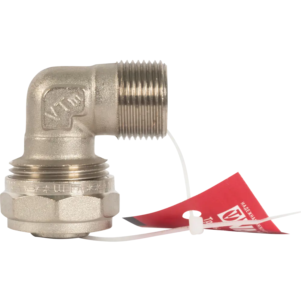 Угол комбинированный 90° Valtec 3/4"x26 мм НР никелированная латунь VTM.353 10525441 STLM-2211395  - Вид №2