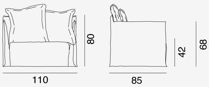 Gervasoni Садовое кресло со съемным чехлом с подлокотниками Gervasoni outdoor sun-id-1394583 - Вид №4