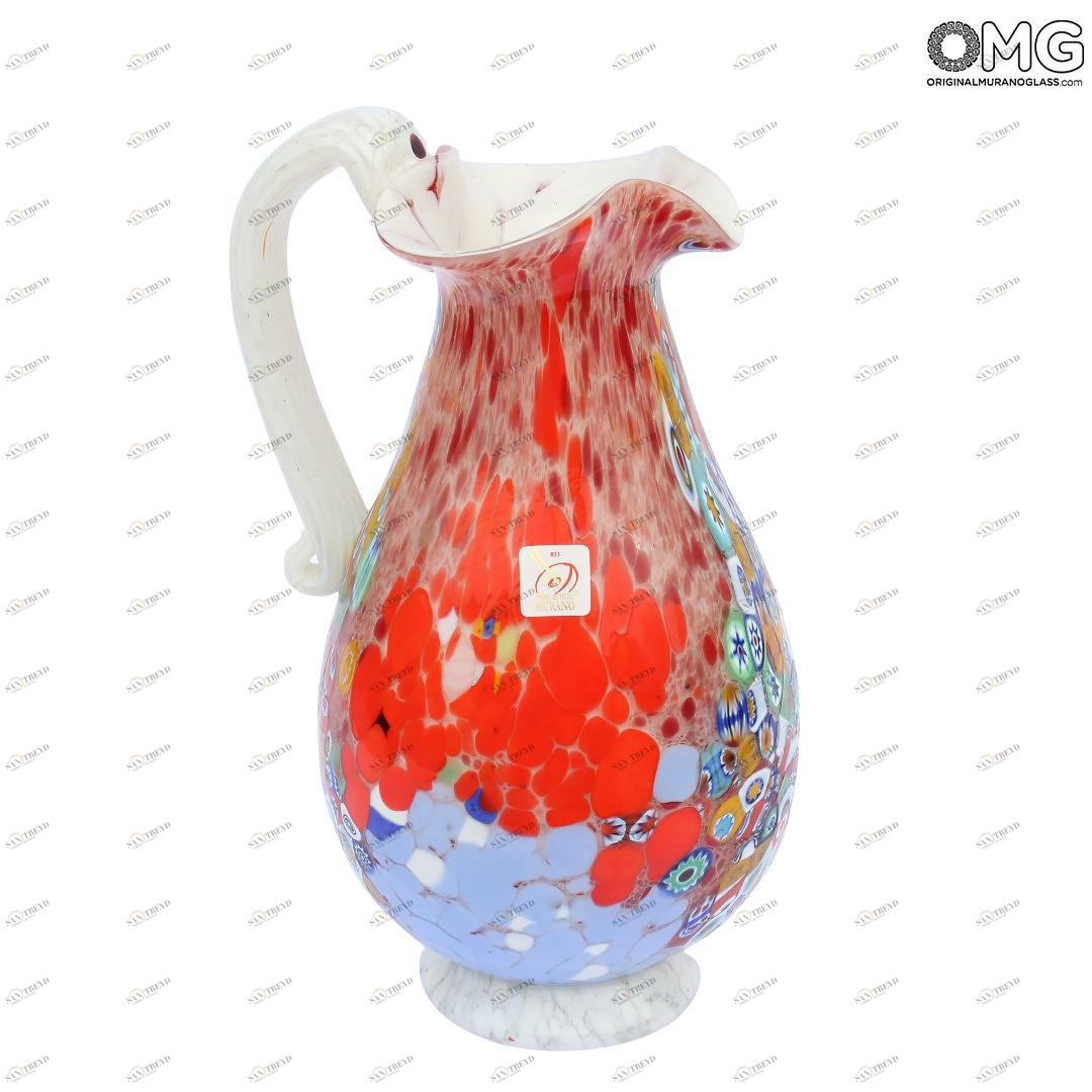 2056 ORIGINALMURANOGLASS Кувшин Весна из дутого муранского стекла 16 см 
