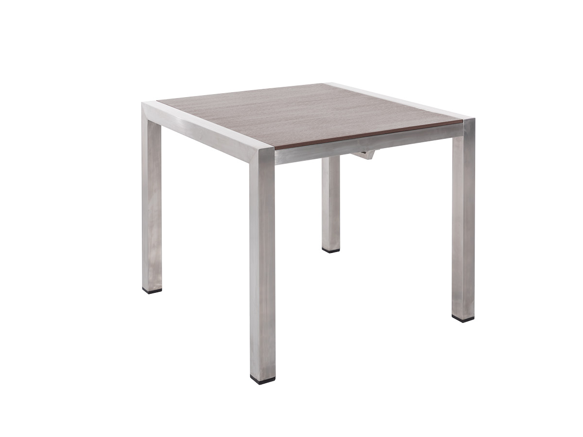 60.00.0354 Стол Кеннеди нержавеющая сталь / серый камень столешница 90 x 90 Mbm 