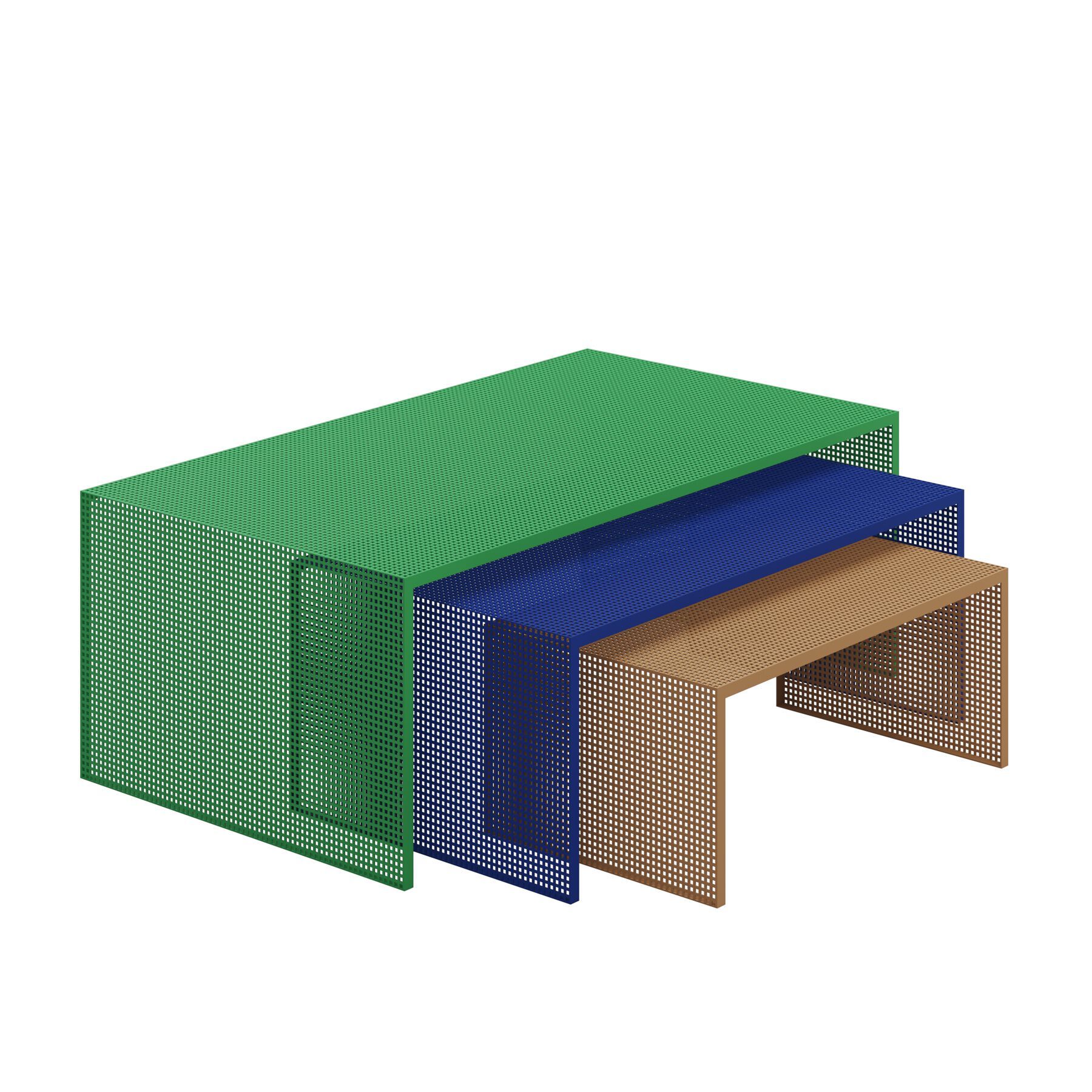 Перфорированный металлический прямоугольный журнальный столик Ripa DENTRO ARCH-00147179 - Вид №2