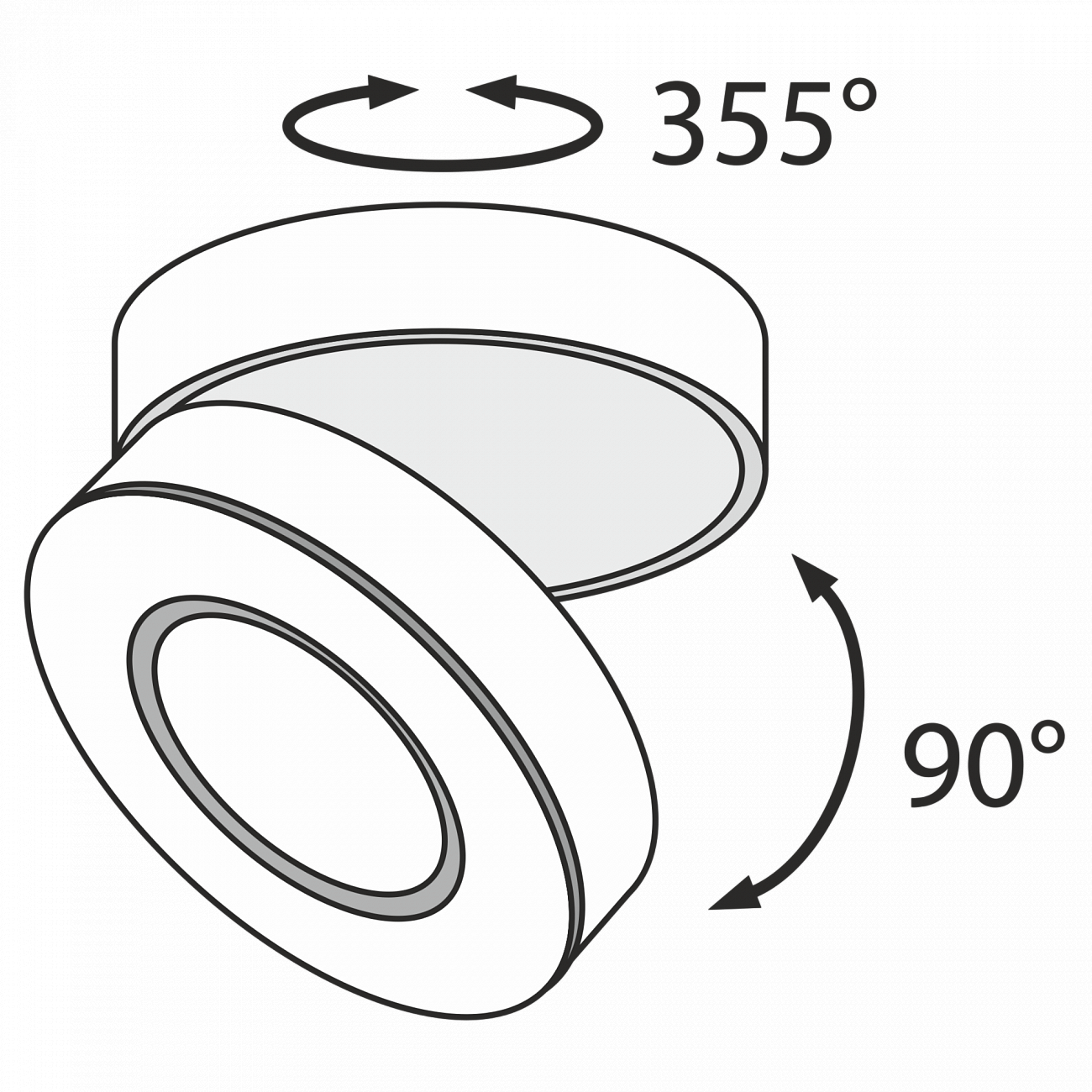 Спот потолочный светодиодный поворотный 5 см белый Alivar C022CL-L7W4K TECHNICAL CEILING & WALL 00-3957004 Белый  - Вид №1