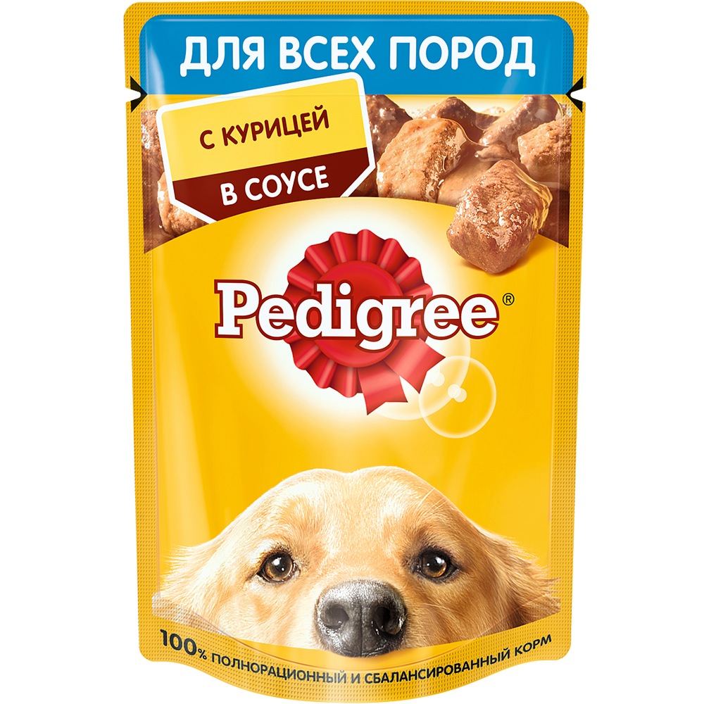 ПР0053689*28 Корм для собак Курица в соусе пауч 85г (упаковка - 28 шт) PEDIGREE 