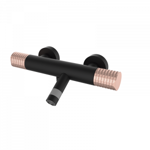 75210726 PREMIUM Черный Термостатический ванна-душ Черно-Розовое GRB MIXERS