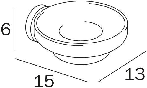INDA® Настенная мыльница из матового стекла Inox A1411a - Вид №2