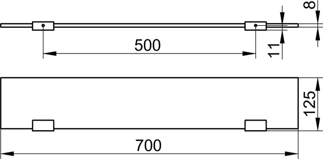 11510015700 Стеклянная полочка KEUCO Edition 400 - Вид №3