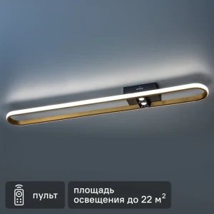 Светильник светодиодный «Lanterna» 516013 с пультом управления 22 м² регулируемый белый свет цвет черно-белый