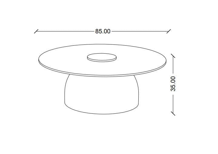 3D печатный пластиковый журнальный столик Mediterranea Design KALSA ARCH-00008734 - Вид №1