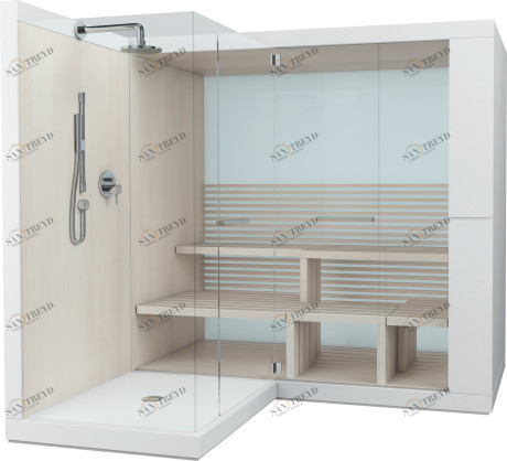 7504..002011000 Inipi Сауна Inipi Ama, отдельно стоящая Белый глянцевый декор Duravit 