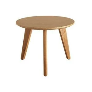 Столик Nordic со столешницей из светлого дуба, D45 см