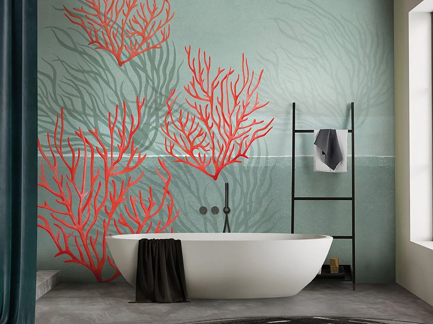 Обои с рисунком N.O.W. Edizioni CONCRETE / CORAL REEF ARCH-00037024