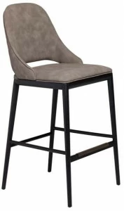 Tonin Casa Высокий табурет из нубука и основа из черного ясеня Malva