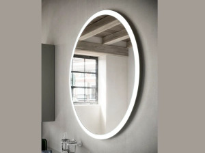 Круглое зеркало со встроенным освещением для ванной комнаты
