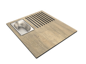 Многофункциональная разделочная доска с лотком из нержавеющей стали