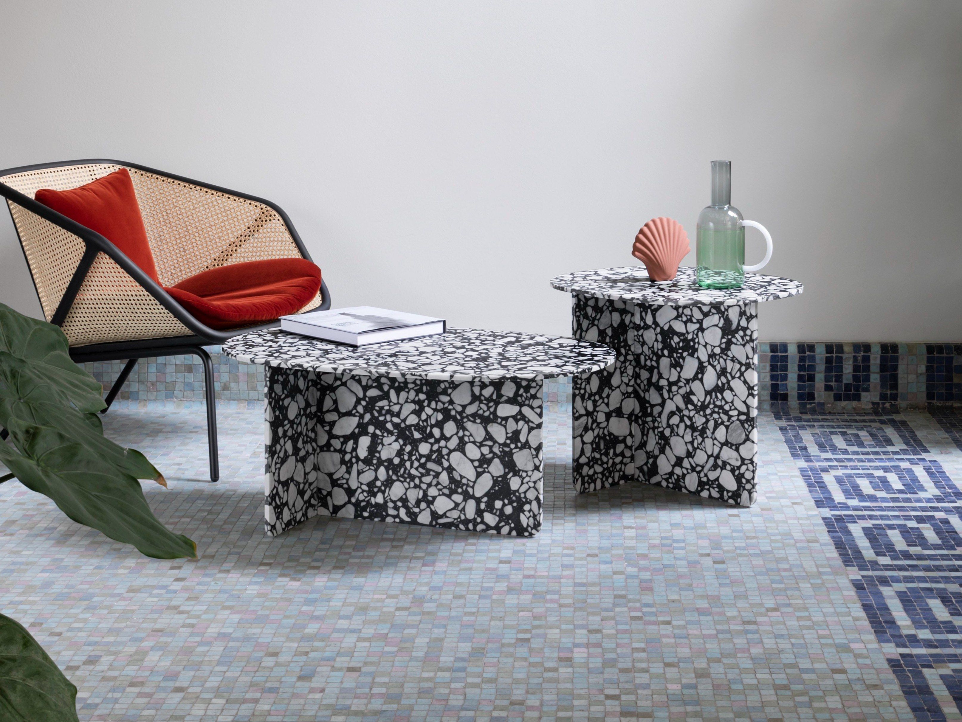 Мраморный овальный журнальный столик Miniforms CHAP ARCH-00034111 - Вид №1