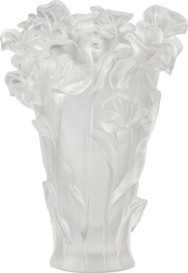 10636384 Cristal de Paris Ваза Cristal de Paris "Фиалки" 19см (сатин) Хрусталь 