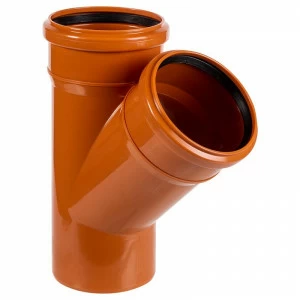Тройник наружный ПП 110х110х45° рыжий