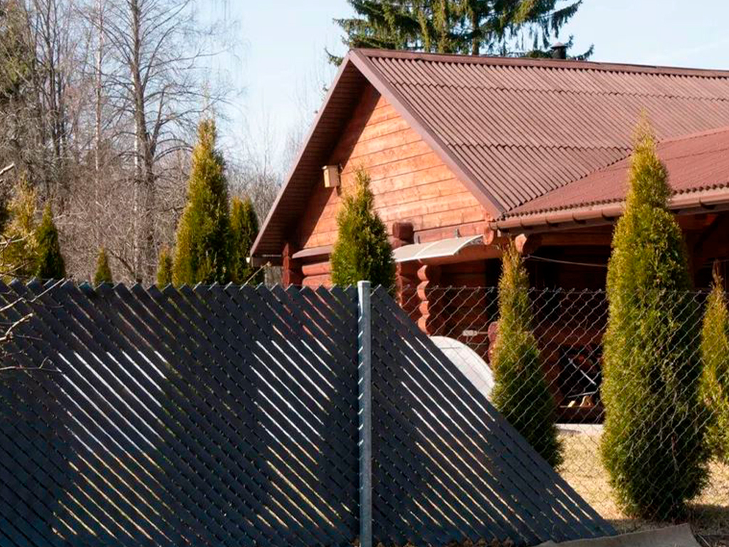 Заборная лента коричневая 55 мм Геопластборд GPBST-176 - Вид №2