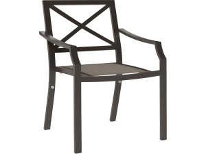 Алюминиевый штабелируемый садовый стул с подлокотниками