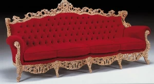 Mirabili Стеганый 4-х местный бархатный диван Mirabili arte d'abitare