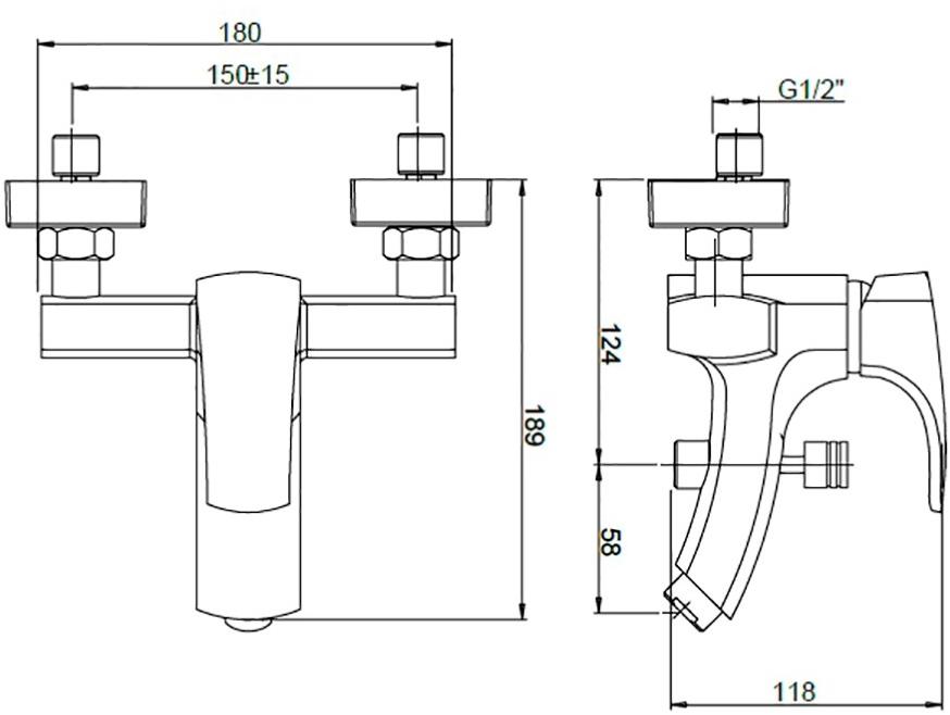 Paini Angel ANCR111LMKM смеситель для ванны - Вид №2