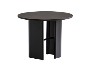 Круглый стальной садовый журнальный столик с керамической столешницей