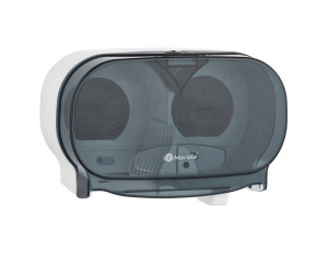 BEB301 Контейнер для двух рулонов туалетной бумаги без сердцевины ONE, пластик АБС, белый Merida